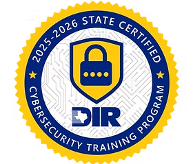 DIR State Certified, Cybersecurity Training certification badge